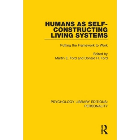 Humans as Self-Constructing Living Systems Paperback, Taylor & Francis, English, 9780367112080
