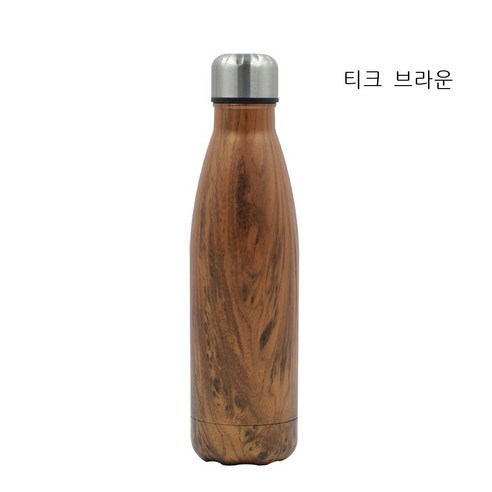 야외 운동 물병 전기 도금 나무 무늬 304 진공 스테인리스강 콜라병 보온컵, 유자나무 종려, 350ML