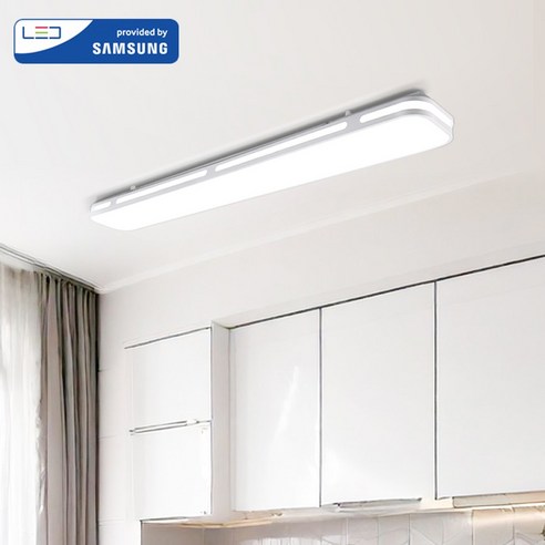 진보 삼성 칩셋 LED 윤슬 주방등 950mm 60W 조명 화이트 플리커프리 국내산, 주광색