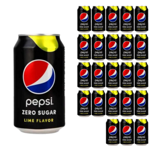 펩시 콜라 제로슈가 라임향, 355ml, 24캔