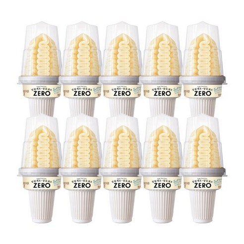롯데 제로 아이스크림 밀크 소프트콘 195ml X10개, 10개