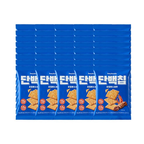 헤이바디 단백칩 오징어&새우 50g, 40개