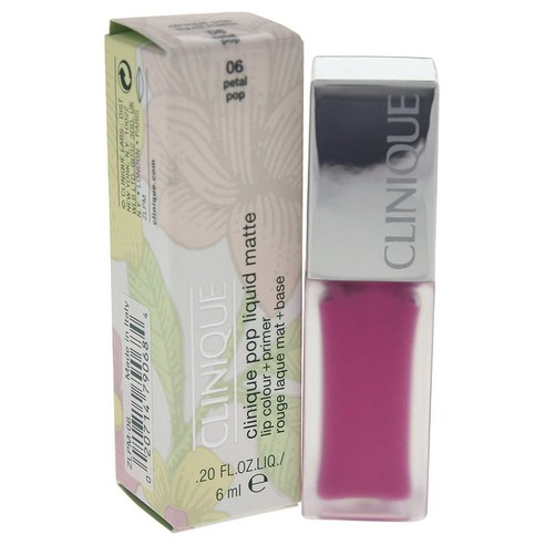 Clinique 팝 리퀴드 매트 립 컬러 + 프라이머 6ml, 06 Petal Pop, 1개