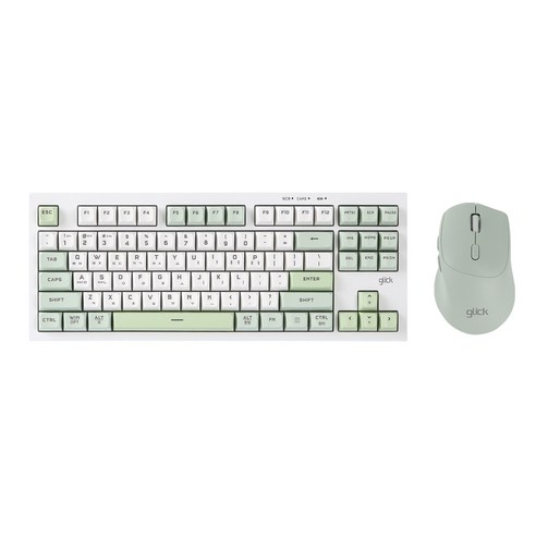 지클릭커 오피스프로 WMK50 사일런스 M 무소음 무선 블루투스 87 키보드 마우스 세트 Greenwich RC1, 일반형