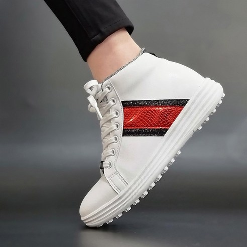 아놀드파마 여자 키높이 골프화 5센치 스파이크리스 흰색 골프신발 실내 스크린 연습용