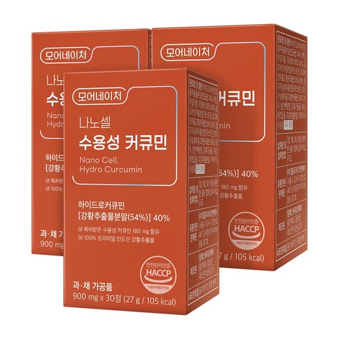 모어네이처 나노셀 수용성 커큐민, 30정, 3개