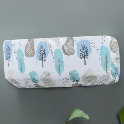 레오웰 듀얼 스판 LG 삼성 캐리어 벽걸이 에어컨 커버, 1개, 제트나무