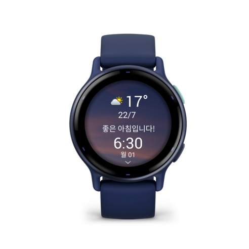 가민 비보액티브5 GPS 스마트워치, Blue/Blue Met