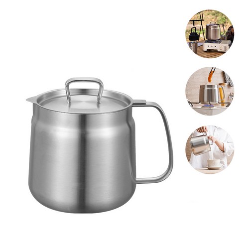 뉴스타 인덕션 304스텐 주전자 IH 케틀팟 보리차 캠핑용 라면냄비 어묵탕, 케틀핏+오일 필터+튀김망, 2L, 1개