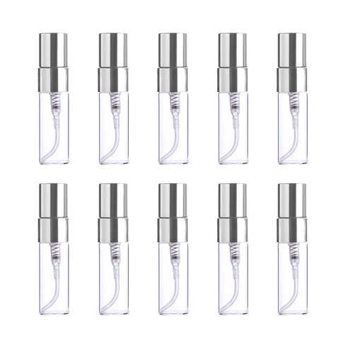 27리빙 간편한 충전 휴대용 향수 공병, 투명 실버5ml 10개, 10개
