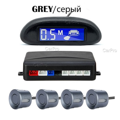 차량 Parktronic LED 주차 레이더 백라이트 디스플레이 백업 모니터 감지기 시스템 센서 4 개, [04] grey sensors, 04 grey sensors, 04 grey sensors