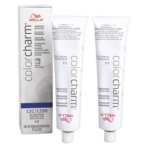 웰라 컬러 참 퍼머넌트 젤 헤어컬러 57g, 12C 1290 Ultra Light Blonde, 2개