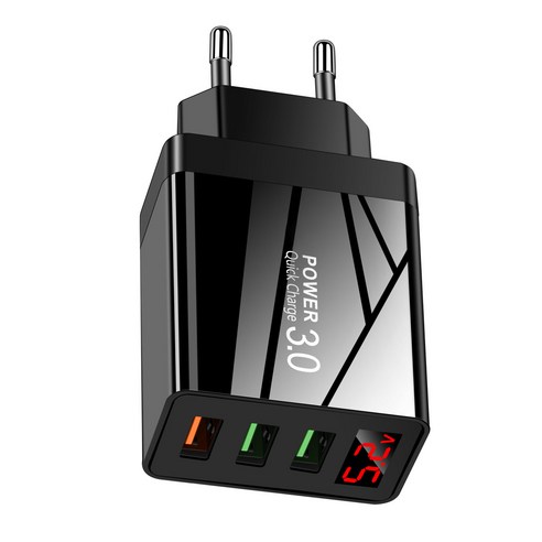 QC3.0 전화 충전기 아이폰 화웨이 USB 3 포트 LED 충전기 휴대용 고속 충전 어댑터 아이폰, 유형6, 유형7