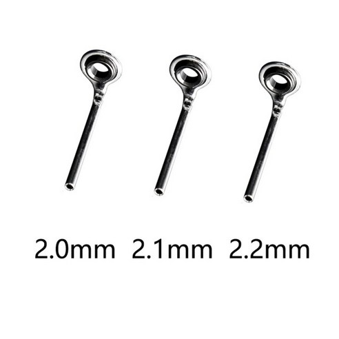 낚시대 릴 수리 복원 낚싯대 가이드 링 낚시 탑 로드 라인 팁 0.8mm-2.2mm 스테인레스 스틸 DIY 아이 폴 키트 교체 액세서리 스포츠 엔터테인먼트 아웃도어 활동 액티비티, 2.0 2.1 2.2, 2.0 2.1 2.2