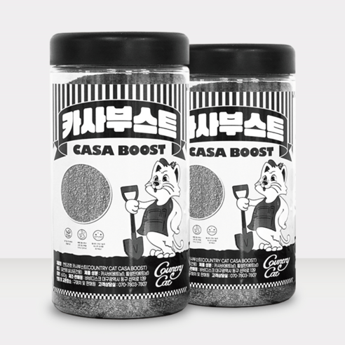 컨트리캣 카사부스트 고양이모래 냄새 탈취제거제, 2개, 600g