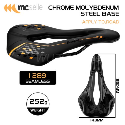 MCSELLE 자전거 좌석 안장 도로 자전거 MTB 안장 여성 남성 전자 자전거 초경량 통기성 부드러운 좌석 쿠션 좌석 매트, 1 건, 1289-Road Bike