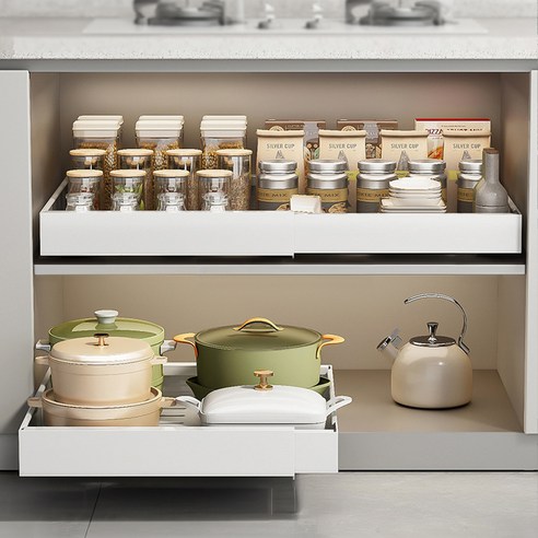 코지스 신축형 슬라이딩 주방선반으로 좁은 주방 공간 효율을 극대화하세요!