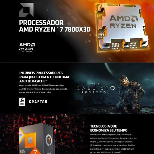 AMD RYZEN 7 7800X3D CPU 게이밍 프로세서 AMD R7 7800X3D 8 코어 16 스레드 5NM 96M 소켓 AM5 선풍기, 한개옵션0