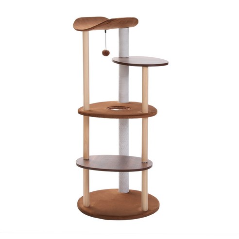 모던하고 실용적인 고양이 우드 트리타워