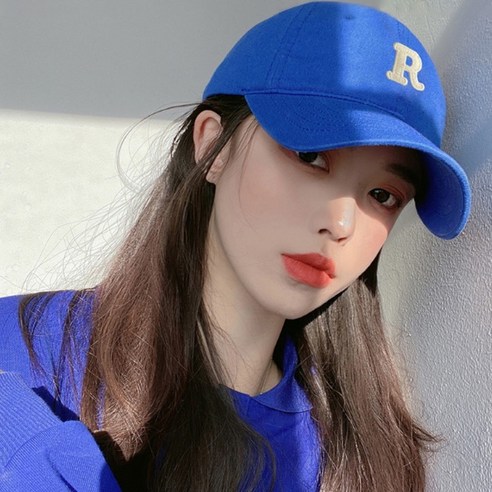 디아쿠아 남녀공용 R로고 심플 자수 야구모자 볼캡 모자