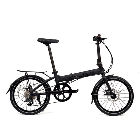 키후 트레블러 여행용 미니벨로 9단변속 펜더 짐받이 포함 + 필수 용품 4가지 증정, 모노 크롬