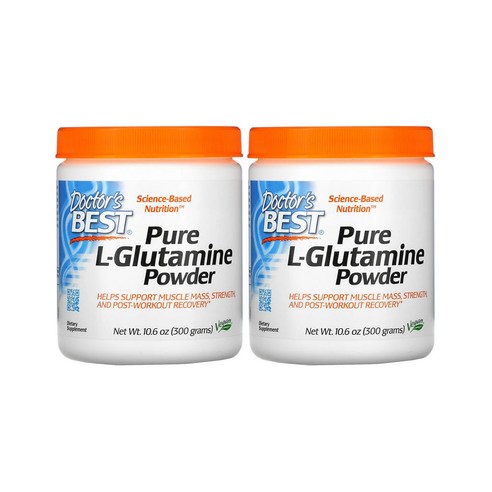 닥터스 베스트 퓨어 L-글루타민 파우더 10.6 oz (300 g) [2통] Pure L-Glutamine Powder, 300g, 2개