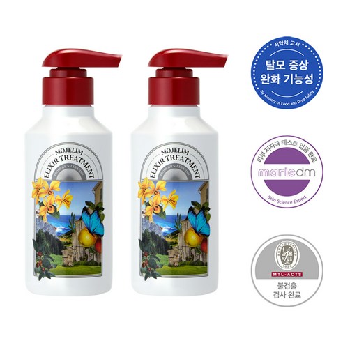 모제림 엘릭서 트리트먼트 탈모케어 두피영양공급 헤어볼륨 향좋은, 300ml, 2개