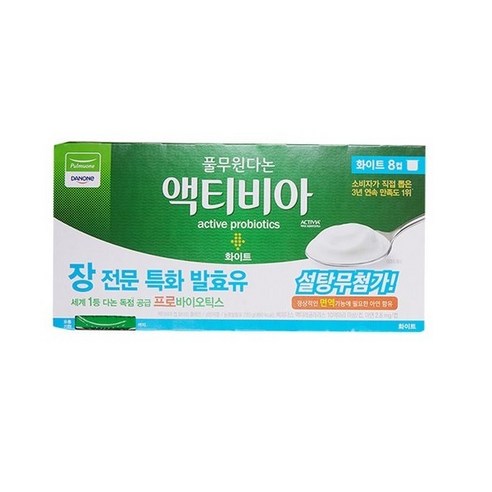 풀무원다논 액티비아 플레인 화이트 90Gx8입 (냉장), 90g, 8개