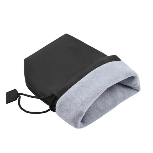 휴대용 보관 가방 랩 플란넬 소재 방진 끈으로, 30x19.8x1cm., 검은 색