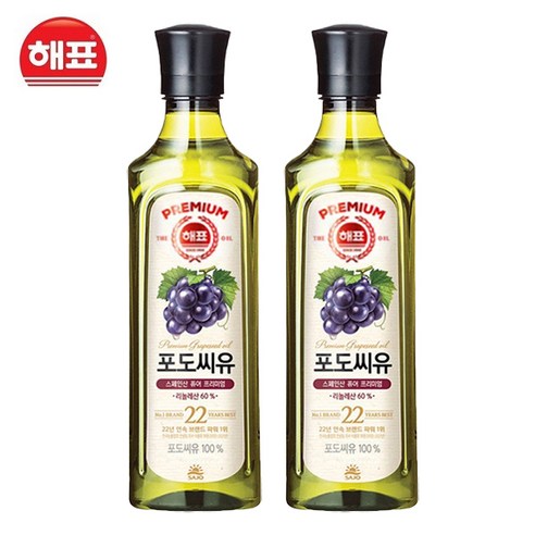 해표 포도씨유 900ml, 2개