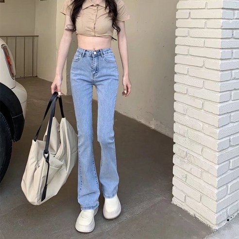 버킷웨어 하이웨스트 슬림 부츠컷 데님 팬츠