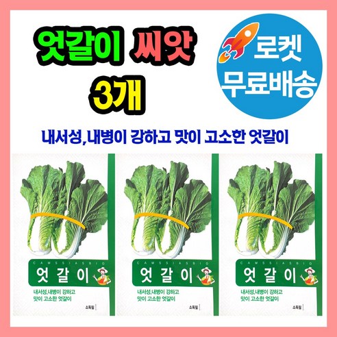 엇갈이 배추 씨앗종자 엇갈이씨, 3개