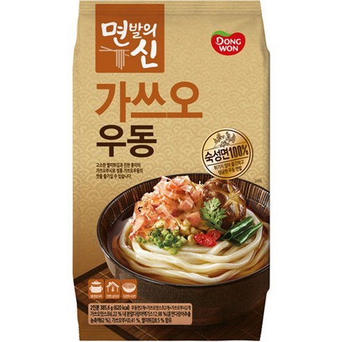   동원 면발의신 가쓰오우동 2인분, 385.6g, 1개