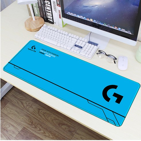 KORELAN게임 e스포츠 마우스 패드 800X300 초대형 두꺼운 자물쇠 먹으면서 닭 CS PC방 컴퓨터 테이블 패드 맞춤형, 800X400X3mm 잠금 모서리, 나기