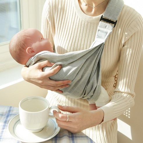 깜유모차요람 키즈웍 신생아 아기 휴대용 요람자세 슬링띠: 견뎌내기 힘든 아기 성장을 위한 도우미
