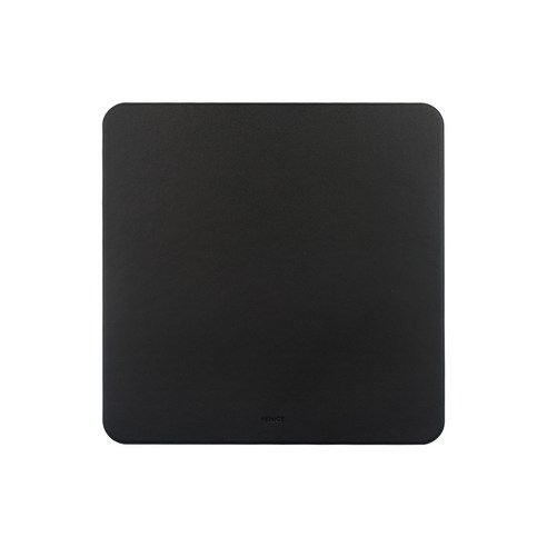 FENICE 조약돌 가죽 마우스 패드, SQUARE BLACK, 1개