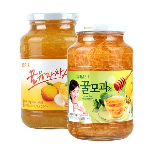 추천제품 담터 꿀 유자차 A 1kg+모과차 1kg