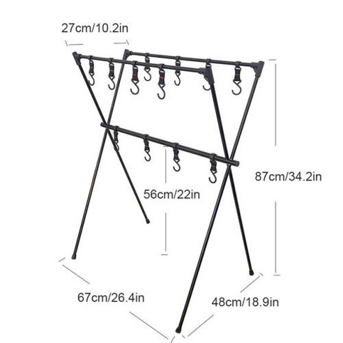 캠핑용 건조대 빨래 식기 자립형 야외 캠핑 행잉 랙 플레이트 알루미늄 합금 멀티 도구 지지 스탠드 브래, 01 Type B1