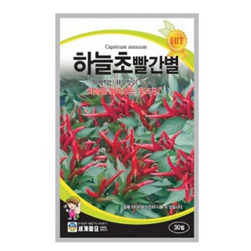 세인화분 하늘초 빨간별 고추 30립 - 하늘고추 매운고추, 1개