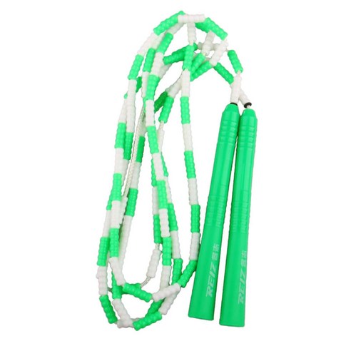 휘트니스 운동 페르시 점프 로프 110inch 운동 대회 코드 건너 뛰기, 고무 + PVC, 녹색 + 흰색