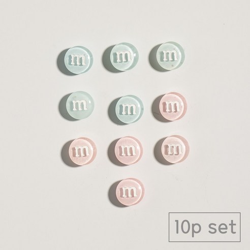 84x84 인테리어 냉장고 현관문 자석 마그네틱, 블루핑크엠앤엠즈10p