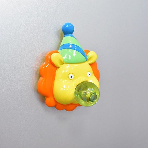 창조적 인 귀여운 동물 냉장고 자석 오리 토끼 팬더 사자 거품 자기 장식 사진 자석, 거품 부는 사자, 중간