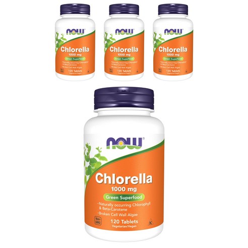 나우푸드 클로렐라 1000mg 타블렛, 120개입, 4개, 120정
