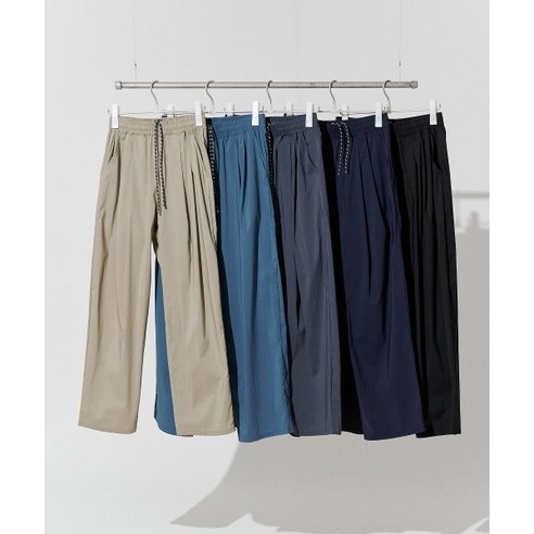 제로 XERO Tapered Two Tuck 나일론 밴딩 팬츠 [5 Colors]