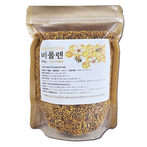 건조 꿀벌화분, 1개, 500g