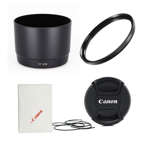 캐논ET-64II 렌즈호환후드EF 75~300mm f/4-5.6 IS USM, 캐논호환후드 ET-64II 캐논후드 Best Top5 13 캐논호환후드 ET-65B+MCUV58mm+렌즈캡+포켓융 세트