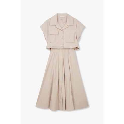 [지컷] 포켓 셔츠 레이어드 원피스 (7254237105)