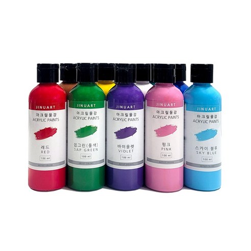 아크릴물감세트 대용량 KC인증 어린이 안전인증 12색/24색 세트, 100ml, 24색(D타입)