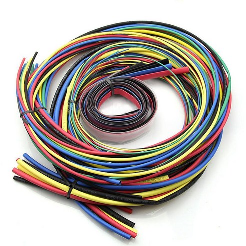 55m / KIT 열 수축 튜브 11 크기 다채로운 튜브 슬리브 와이어 케이블 6 색, 하나, 사진 색상