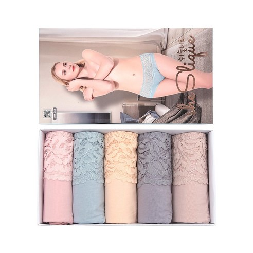 편안하고 스타일리시한 빅사이즈 여성 면스판 팬티 5종 세트